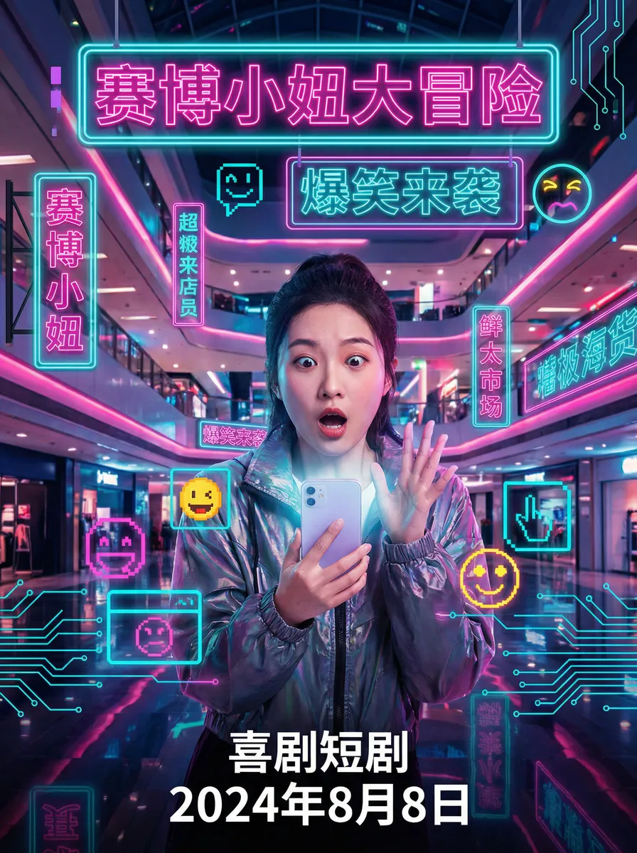 消失的爱人迅雷下载 搞笑喜剧短剧 - 赛博小妞大冒险海报